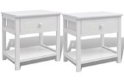 Bedside Cabinets 2 pcs Wood White