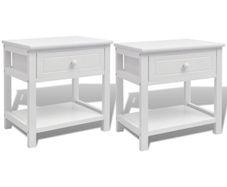 Bedside Cabinets 2 pcs Wood White
