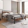 Double Bed Frame with Wooden Headboard Image 6