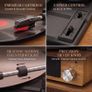 3-Speed Bluetooth Record Player Turntable, Built-In Speakers, RCA  AUX, 33/45/78 RPM, Fits 7, 10 & 12 Vinyl Records, Anti-Skip Stylus for Beginners & Retro Fans Image 2
