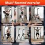 Foldable Power Tower Pull Up and Dip Station Free Standing 6 Level Adjustable 175-210 cm Stable Triangular Base Space Saving Home Gym Equipment Image 3