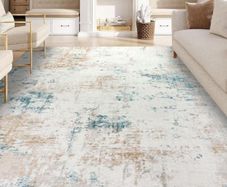 Extra Large Rugs for Living Room 160x230cm Beige Washable Carpet Rugs with Rubber Backing Non Slip Kids Carpet for Bedroom Playroom Nursery Dining Room