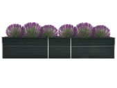 Garden Raised Bed Galvanised Steel 400x80x45 cm Anthracite