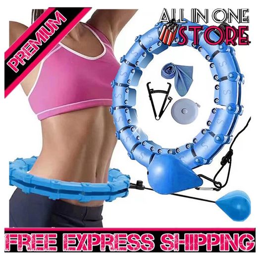Smart Hula Hoop for Adults, Weighted Hoola Hoops 27 Knots Detachable Ring Adjustable Size, Hula Hoops with Auto-Spinning Ball MULTIPLE COLOURS AVAILABLE (FREE SHIPPING)