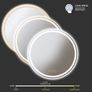 500mm Round Bathroom LED Mirror Illuminated Backlit Bathroom Circle Mirror with LED Lights for Wall Touch Switch Demister 3 LED Light Color Dimmable Image 4