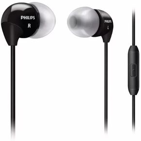 Philips SHE3595BK/00 In-Ear Headphone with In-Line Mic (Black)