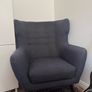 Dark Blue Armchair Image 3