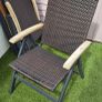 Deck chair. Foldable Rattan chair x 4 Image 2