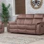 Gresham Grey & Beige Fabric Recliner Sofa Image 7