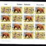 1999 Ireland Extinct Animals (30p Mammoth & Giant Deer & 45p Wolves & Bear) Stamp Sheetlet Plate 1A1A1A1A Fine CDS Used Fine Used with Dublin cancel of 11th October 1999 (Frist day of issued) on envelope extract Image 3