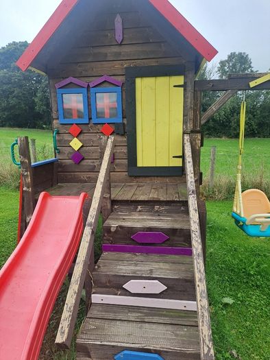 Childrens wooden garden playset large