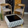 Coffee table with glass velvet Image 4