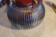 Round Ball Tealight / large Candle Candle Holder with gold metal holder