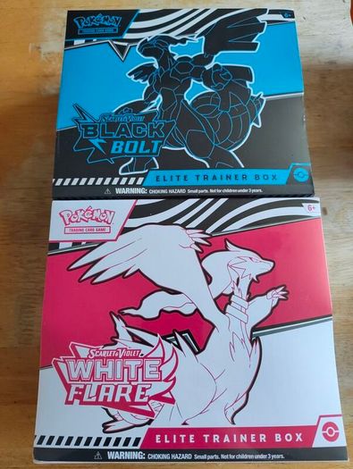 Pokemon Tcg Scarlet and Violet Black Bolt and White Flare Elite Trainer Box ETB