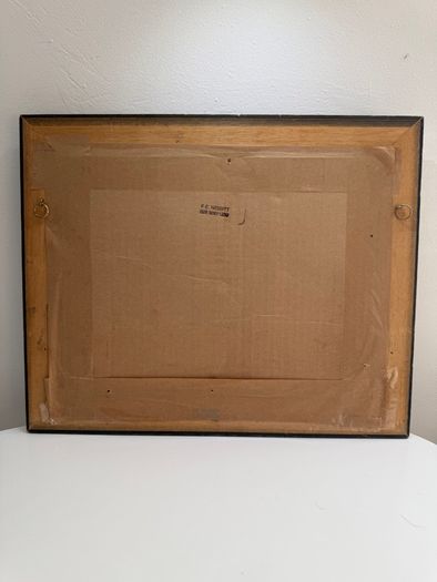 F.E. Nesbitt original signed mountain landscape painting, framed
