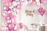 NEW SALE | Balloon Arch Kit,145 PCS, Pink Balloons White Balloons Metal Purple Balloons for Birthday,Baby Shower,Parties,Bridal,Engagement,Wedding,Anniversary