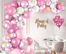 NEW SALE | Balloon Arch Kit,145 PCS, Pink Balloons White Balloons Metal Purple Balloons for Birthday,Baby Shower,Parties,Bridal,Engagement,Wedding,Anniversary