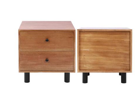 BRAND NEW 45x38x47cm Bedside Cabinet Table Night Stand Storage Nightstand with Two Drawers for Living Room Bedroom