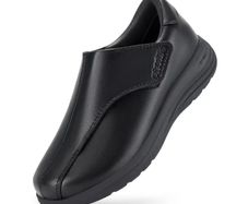Brand New Women's Extra Wide Leather Shoes Velcro Fastener Breathable