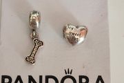 Pandora charms x2 (dog)