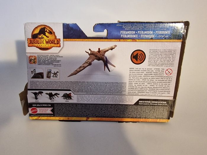 Jurassic World Dominion Roar Strikers Pteranodon - New (Damaged Box) Mattel HGP78