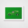 An Post Van Illustrated A4 size print. Image 3