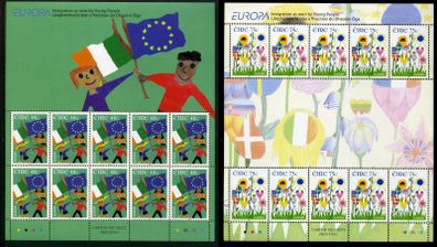2006 Ireland Europa Commemorative Stamps Sheetlet Plate 1B1B1B1B Mint Never Hinged (MNH)