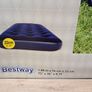 Bestway Pavillo Airbed Quick Inflation Outdoor Camping Air Mattress with Built-In Foot Pump, Blue, Single Image 4