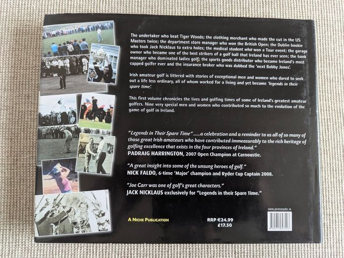 Legends in Their Spare Time - Shane O'Donoghue - Signed Irish Golf Hardback