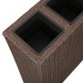 Garden Raised Bed with 4 Pots 2 pcs Poly Rattan Brown/Black Image 4
