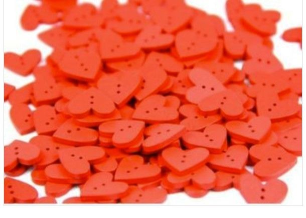 Heart shaped buttons