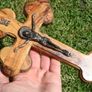 Vintage Crucifix Olive Wood Cross Wall Hanging Image 2