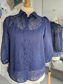 Navy blouse size 14