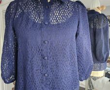 Navy blouse size 14