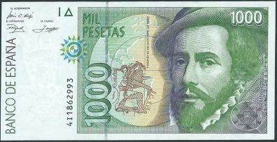 Spain | 1,000 Pesetas | 1992 | P.163a | UNC