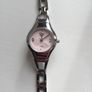 Telstar Quartz ladies silver watch with pink face- working perfectly new battery added. Image 3