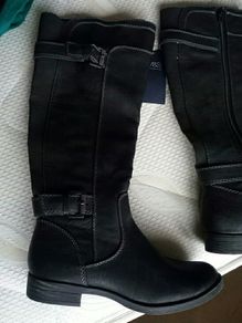 BNWT Black M&S Knee High Boots Size 4