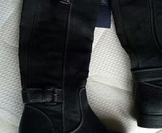BNWT Black M&S Knee High Boots Size 4