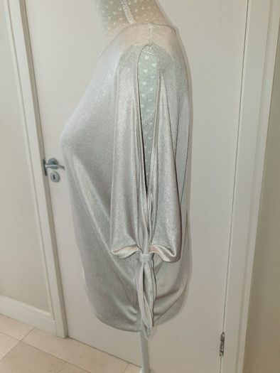 Next silver colour cold shoulder top uk8 bnwot