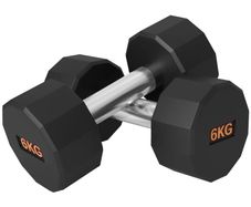 Dumbbells Weights Set with 12-Sided Shape and Non-Slip Grip for Men Women Home Gym Workout, 2 x 6kg
