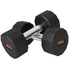 Dumbbells Weights Set with 12-Sided Shape and Non-Slip Grip for Men Women Home Gym Workout, 2 x 6kg