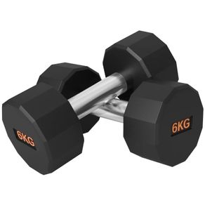 Dumbbells Weights Set with 12-Sided Shape and Non-Slip Grip for Men Women Home Gym Workout, 2 x 6kg