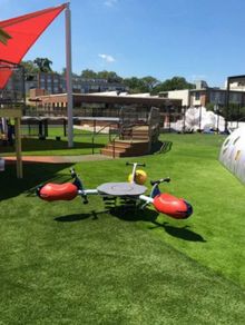Kids play equipment/ sea saw type/ springs/ rocker/ 3way