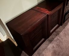 Solid wood bedside table / nightstand
