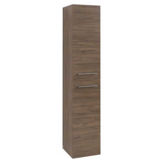 Walnut Bathroom Tall Boy Storage