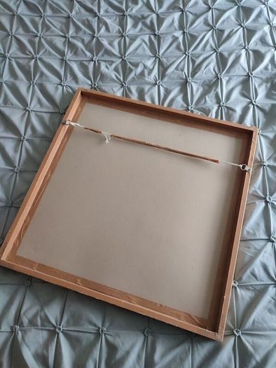 Framed cross stitch Mountain Scene