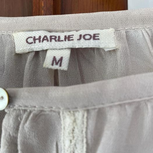 Bohemian, Modern Charlie Joe Designer Embellished Blouse UK M