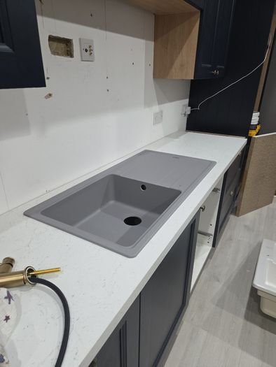 Kitchen sink and worktop