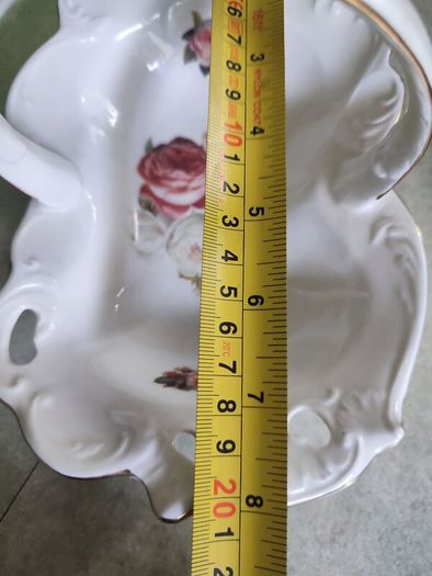 Rare Find Antique Rose Designed in Ireland  Bone China Bon Bon Basket Dishe.