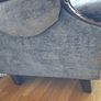 Navy 3 Seater Couch, Reupholstered & Restuffed Image 5